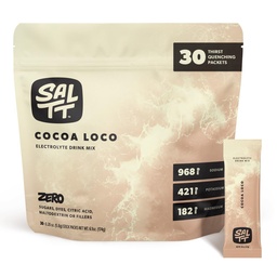 SALTT Elektrolyte Pulver Flavored Drink Mix - Kakao Loco - 30 Hydration Packets - Magnesium, Kalium, Natrium, Trace Minerals - Zero Sugar & Gluten Free - Travel Essentials