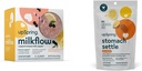 UpSpring Stomach Settle Drops, Honey Flavour, 28 Ct+Milkflow Breastfeeding Supplement Drink Mix mit Moringa & Blessed Thistle, No Fenugreek |Elderberry Lemonade Flavor|16 Drink Mixs