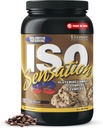Ultimate Nutrition Whey Protein Isolate Pulver mit Glutamin Complex, ISO Sensation 93 - Whey Protein Pulver mit hinzugefügtem Kolostrum für verbesserte Erholung, Immunität & Gut Gesundheit - Cafe Brasilien, 2lbs