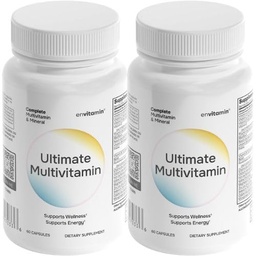 envitamin Ultimate Multivitamin Multimineral and Superfood with 42 Fruit and Vegetable Blend, 60 Count (Ultimate 2 Pack)