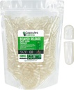 XPRS Nutra Delayed Veröffentlichung Größe 00 Leere Kapseln - 1000 Graf Klare leere Vegan Kapseln - Vegetarische Pillen DIY Gemüse Kapsel Füllung - Fillable Veggie Gel Kapseln für Do-It-Yourself Ergänzungen