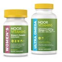 Noor Vitamine Frauen Multivitamin und Omega Fish Oil Supplement Bundle