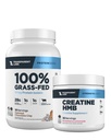Transparent Labs Grass-Fed Whey Protein Isolate (30 Servings, Oatmeal Chocolate Chip Cookie) & Creatine HMB (30 Servings, Strawberry Lemonade)