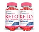 (2 Pack) Liberty Bites Keto ACV Gummies Extreme 2000MG Libertybites Keto Gummies Apple Cider Vinegar Formulated with Pomegranate Beet Juice Powder B12 Vegan Non GMO 120 Gummys