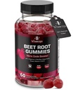 Beet Root Gummies - Super Nitric Oxid Beets Supplement - Red Beetroot Heart Chews mit Grape Seed Power & B12- Granatapfel Flavor, 60 Chewables Beets