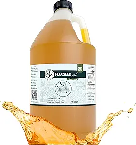 Zatural Flaxseed Oil Natürlich Grown 100% reine Flax Seeds kalt gepresst Vegan Omega Fettsäuren 128oz (1 Gallon)