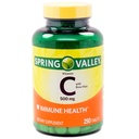 Spring Valley - Vitamin C 500 mg with Rose Hips, 250 Tablets