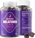 Melatonin Gummies 3mg 5mg 1mg - Gesunde ruhige Cycle Unterstützung mit 5HTP, L-Theanin, Zitronenbalsam, Kamille, Leidenschaft Blume, Vitamin D3 für Immununterstützung - Niedriger Zucker, Gelatin frei, Vegan - 60 Zähler