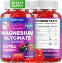 Magnesium Glycinate Gummies 400mg, Sugar Free Mаgnеsium Gummiеs for Adults with Magnesium Malate, Zinc, and Vitamin B6 for Sleep, Body Support and Relaxation, Non GMO, 60 Count-Multi-Flavor