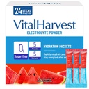 24 Sticks Electrolytes Powder Packets 7 Flavors Sugar Free Hydration Packets Liquid Daily IV Drink Mix, Low Sodium, Watermelon