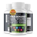 Citrus Bergamot Berberine Odorless Garlic Olive Leaf Cinnamon Black Chokeberry Turmeric Artichoke Black Pepper -150 Capsules