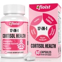Cortisol Reducer for Women, 17-in-1 Cortisol Supplement for Women, Hormone Harmony with Ashwagandha, Rhodiola Rosea, Magnesium Glycinate, Cortisol Manager for Focus, Mood, Sleep Support, 60 Capsules