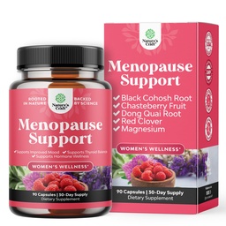 Komplette Kräuter Menopause Ergänzung für Frauen - Multibenefit Menopause Ease Hormon Balance für Frauen für Nacht Sweats Mood und mehr mit Dong Quai Vitex Chaste Berry und Black Cohosh - Mini Caps