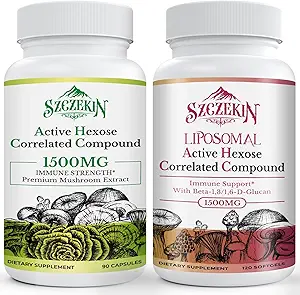 Wirkstoff Hexose korrelierte Verbindung 1500 mg Ergänzung 90 Kapseln Bundle mit 1500mg Liposomal aktiv Hexose korrelierte Ergänzung 120 SoftGels