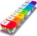 Wöchentliche Pille Organizer,Extra große Am Pm Medizin Container mit abnehmbaren Komponenten, BPA-freie Pille Sorter 7 Tage 2 Mal pro Tag für Vitamine und Ergänzungen
