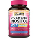 Inositol Supplement, Myo-Inositol & D-Chiro Inositol Fruchtbarkeit Ergänzungen für Frauen, 40:1 Ideale Ratio, Hormon Balance und Ovarian Unterstützung, 120 Vegan Kapseln