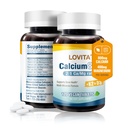 LOVITA Kalzium Citrat 800 mg mit Magnesium, Vitamin D3 & K2, Knochenstärke und Dichte Ergänzung für Frauen und Männer, unterstützt Zähne, Immungesundheit, Glutenfrei, Non-GMO, 120 Vegan Tabletten