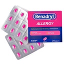 Benadryl Allergy Relief 25 mg Diphenhydramine HCl Tablet, 24 per Box