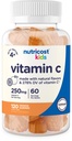 Nutricost Kids Vitamin C Gummies (250mg), 120 Gummies - Natural Flavors, Natural Colors, Gluten Free, No Corn Syrup, 60 Servings