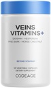 Codeage Veins Vitamins+ Supplement – Diosmin, Hesperidin, Horse Chestnut, Butcher’s Broom, Gotu Kola, Pine Bark & Vitamin C – Leg Vein Health & Circulation Support – Non-GMO – 120 Capsules