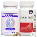 vyvamind Neurostimulant + Focus Aid & NOOCEPTIN All-in-One Cognitive Enhancer Supplement, Dual Action Brain & Neurotransmitter Support, Our Best Nootropic Formula Yet with Caffeine & L-Theanine