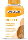 ONE A DAY Multi+ Immununterstützung Gummie, Immunität Multivitamin mit Vitamin D, Vitamin C, Vitamin E, Vitamin A, Zink und mehr, Gummy Vitamin, 120 Count