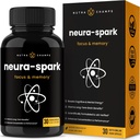 NeuraSpark Premium Brain Supplement für Fokus, Memory & Mental Energy - Nootropic Brain Booster für Performance - Ginkgo Biloba, St John's Wort, DMAE, Rhodiola & More - 30 Kapseln