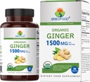 Brieofood Bio Ginger 1500mg, 45 Servierungen, Vegetarisch, Glutenfrei, 90 vegetarische Tabletten