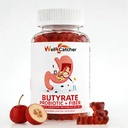 Butyrate Gummies Gut Health Supplement: Butyrate with Probiotic & Prebiotic Fiber Gummis for Women Men Sugar Free Digestive & Energy Metabolism Support Vegan Hawthorn Flavor 30 Tage Versorgung