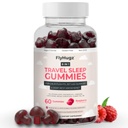 FlyHugz Travel Sleep Support Gummies for Adults with Melatonin L Theanine and Magnesium 60 Vegan Gummies 30 Day Supply Supports Relaxation Calm and Restful Sleep Raspberry Flavor