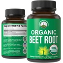 USDA Organic Beet Root Vegan Kapseln. Beets Juice Powder Super Food Pills 1200 mg. Nitric Oxide Energy Boosting Beetroot Extract Kapseln. Polyphenol Support Supplement für Frauen und Männer