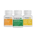 TrioXL - 3 Leistungsstarke Ergänzungen, die ein starkes Immunsystem fördern, beinhaltet TumericXL, VitaminXL D3 & ProbioticXL, Glutenfreie Immun Booster, 3-30 Zähler