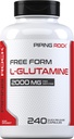Piping Rock L Glutamine Pulver Kapseln | 2000 mg | 240 Pillen | Beilage für Frauen und Männer | Freiform Aminosäure | Non-GMO, Glutenfrei