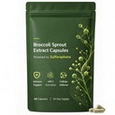 Broccoli Sprout Extract Capsules | with Glucoraphanin & Myrosinase, Sulforaphane Precursor Support with Mustard Seed Extract & Vitamin C | Vegan Non-GMO | 60 Capsules