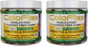 Organic Flaxseed Fiber + Probiotic Gummies | Constipation Relief & Regularity Ohne den Kramp für Erwachsene, lösliche & unlösliche Triple-Fiber Vegan Gummis - 60 Servietten