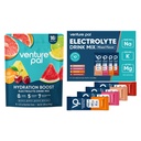Venture Pal Electrolyte Powder Bundle – High Sodium & Daily Hydration Mix | Sugar-Free | 12 Electrolytes + 5 Vitamins | Vegan, Keto, Zero Calories | 32 Total Sticks for Fast Rehydration