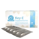 Carlson - Key-E Suppositories, 30 IU Vitamin E Suppository, Lubricates Dry Areas, Behandlung für Frauen und Männer, Vaginal & Rectal, 24 Count