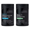 Sports Research® Multivitamin Pack - Chelated Triple Magnesium Complex with Glycinate, Taurinate & Malate (Chelamax®) + Multivitamin Advanced Formula with 23 Essential Vitamins & Minerals