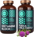 WILD FUEL Histamin Block Supplements und TUDCA mit Milchdistel reinigen und Detox Bundle
