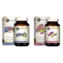 Garden of Life Organics Men's & Women's 40+ Once Daily Whole Food Multivitamins - 60 Tablet Bottles, Vegan Vitamins & Minerals