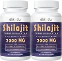 2000 MG Shilajit Supplement, 100% reine Shilajit mit 85+ Trace Minerals & 60% Fulvic Acid, Boost Energy & Immunity, Vegan, Natürlich, 120 Kapseln