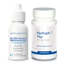 Biotics Research Bio-DK-Mulsion™ Vitamin D3 & K1/K2 Emulsified Drops for Bone, Heart & Immune Health + BioDoph-7 Plus Probiotics with Prebiotics for Digestive & Gut Support – 1 fl oz & 60 Caps