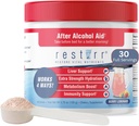 restirr After Alcohol Aid & Recovery: Unterstützt Lebergesundheit, fördert Stoffwechsel und unterstützt das Immunsystem mit DHM, Milchdistel, B-Komplex, Hydration. 30 Doses