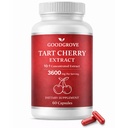 GoodGrove Tart Cherry Extract Capsules, Tart Cherry Extract 3600 mg 10:1, Vegan Non-GMO Dietary Supplement, 60 Capsules