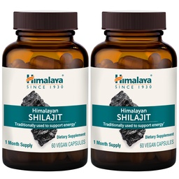 Himalaya Shilajit - Herbal Energy Supplements with Fulvic Acid and 85+ Trace Minerals, from Shilajit Resin, Vegan, Non-GMO, Gluten Free, 250 mg, 60 Capsules, 2 Pack