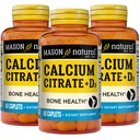 MASON NATURAL Calcium Citrat Plus Vitamin D3, 6 Monate Versorgung, stärkt Muskelfunktion und Knochengesundheit, 3 Packung