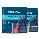 DripDrop Hydration Packets - Single Serve Electrolytes Powder Drink Mix - Grape, Fruit Punch, Strawberry Lemonade, Cherry, Lemon Lime, Strawberry, Peach, Black Cherry - 64 Sticks