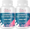 Liposomale Tocotrienols Supplement 1000mg, Vitamin E, Advanced Formula mit 95% Delta-Tocotrienolen & 5% Gamma-Tocotrienolen - 60 Softgels (2 Flaschen)