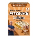 FITCRUNCH Delights Protein Bar, 12g of Protein & 1g of Sugar (8 Bars, Cinnamon Roll)