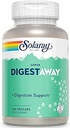 SOLARAY Super Digestaway Digestive Enzyme - Pancreatin, Papain, Ginger, Pepsin, Betaine HCl, Aloe Vera, und mehr - Verdauungs- und Nährstoffabsorptionsunterstützung - Lab Verified - 180 VegCaps